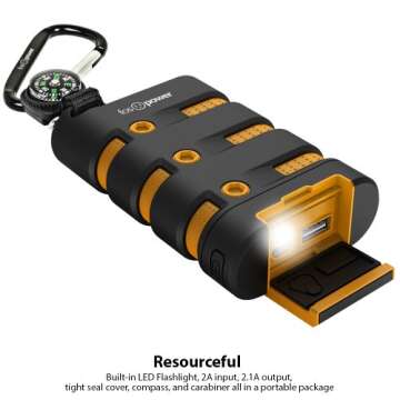 FosPower 10,050mAh USB C Power Bank - Rugged & Reliable