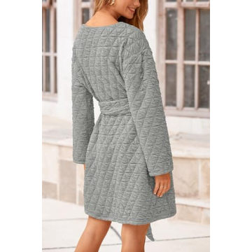 Trendy Long Sleeve Belted Dress for Women – PRETTYGARDEN