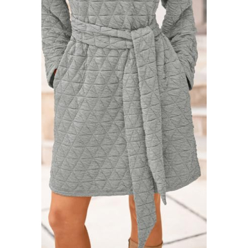 Trendy Long Sleeve Belted Dress for Women – PRETTYGARDEN