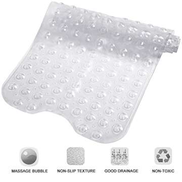 Linoows Extra Long Non-Slip Bath Mat for Safe Bathing