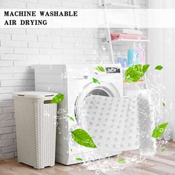 Linoows Extra Long Non-Slip Bath Mat for Safe Bathing