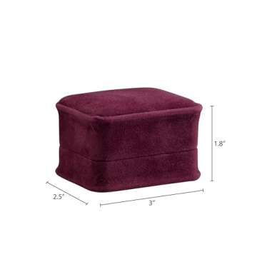Elegant Allure Burgundy Ring Box for Proposals and Gifts