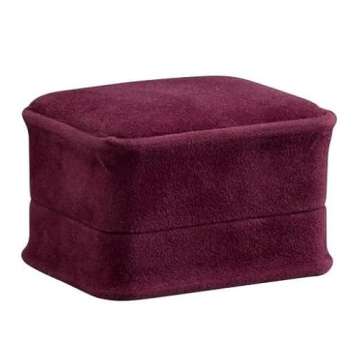 Elegant Allure Burgundy Ring Box for Proposals and Gifts