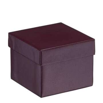 Elegant Allure Burgundy Ring Box for Proposals and Gifts