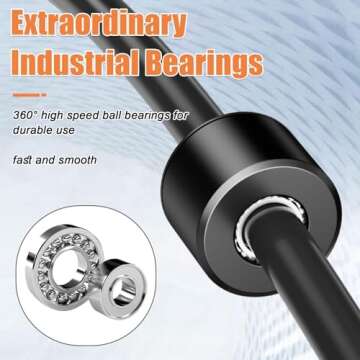 JGM 𝟏𝐥𝐛 𝐖𝐞𝐢𝐠𝐡𝐭𝐞𝐝 𝐉𝐮𝐦𝐩 𝐑𝐨𝐩𝐞 𝐟𝐨𝐫 𝐁𝐨𝐱𝐢𝐧𝐠-6.5mm Skipping Rope for Men Women Fitness MMA Cardio Crossfit Workout with Adjustable 2pcs Heavy Ropes, Aluminum Handle and Free Carry Bag