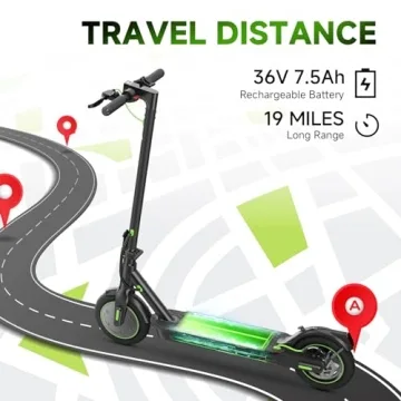 isinwheel Electric Scooter with 19 MPH Speed and 19 Miles Range
