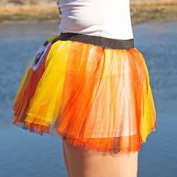 Gone For a Run Runners Printed Tutu Lightweight | One Size Fits Most | Colorful Running Skirts | Goofy Turkey