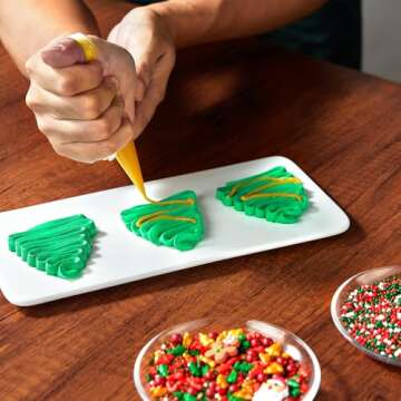 Keenpioneer 10-Inch Disposable Decorating & Pastry Bags, Tipless Icing Piping Bag for Cake, Cream Frosting and Cookie Decoration, Pack of 100 (Clear)