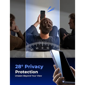 MAGIC JOHN 2 Pack for iPhone 17 Pro 6.3 inch Privacy Glass Screen Protector, Auto Dust-Elimination, ...