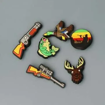 Stylish Hunting Shoe Charms Set for Unique Footwear Decoration