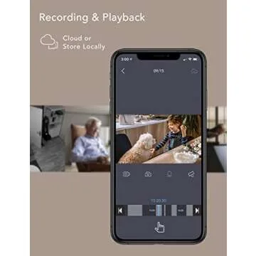 nooie Baby Monitor with SD Card,Baby Monitor with Camera 360 Camera, WiFi Baby Cam with Phone App, AI MotionTracking and Sound Detection,1080P Night Vision Two-Way Audio