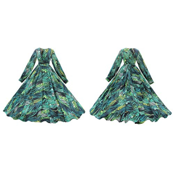 Stylish R.Vivimos Chiffon Print V Neck Maxi Dress