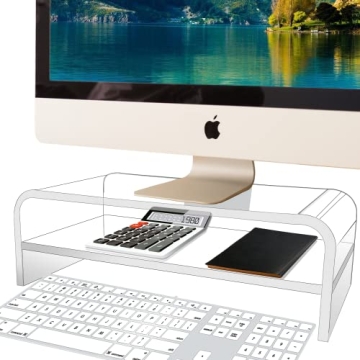 TINOMAR Acrylic Monitor Stand for Home and Office Styling