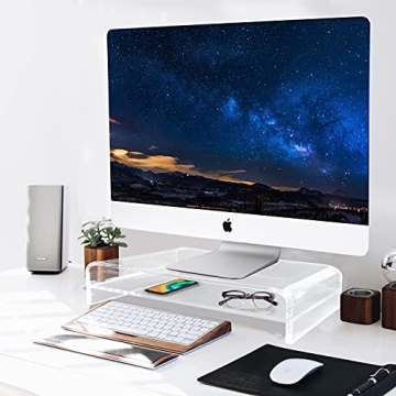 TINOMAR Acrylic Monitor Stand for Home and Office Styling
