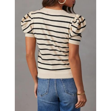 2025 Trendy Dokotoo Knit Tops Women Crewneck Casual Blouses