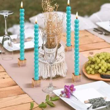 LPUSA Ivory Spiral Taper Candles Twisted Candle Conical Stick Candles for Holiday Wedding Party Wax Unscented Dinner Candle Dripless,Christmas Gift H 10 Inch, 4pcs（Ivory-c）