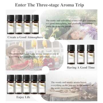 EUQEE 12PCS Premium Fragrance Oils Gift Set for Aromatherapy