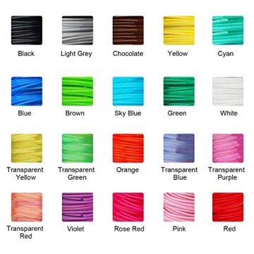 20 Colors 3D Pen PLA Filament Refills 200Ft for Creative Printing
