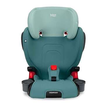 Britax Highpoint Backless Belt-Positioning Booster Seat, SafeWash Green Ombre