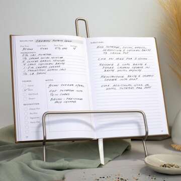 ZICOTO Aesthetic Blank Recipe Book with Waterproof Cover - The Perfect Recipe Notebook To Write In Your Own Recipes - Beautiful Blank Cookbook to Organize Your Recipes