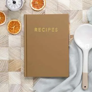 ZICOTO Aesthetic Blank Recipe Book with Waterproof Cover - The Perfect Recipe Notebook To Write In Your Own Recipes - Beautiful Blank Cookbook to Organize Your Recipes