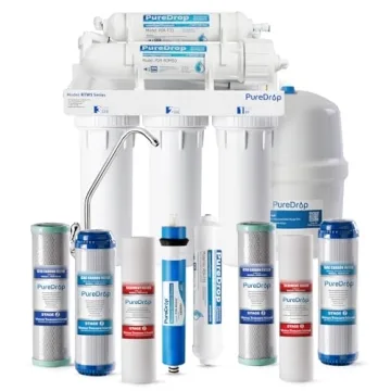 PureDrop RTW5 5 Stage Reverse Osmosis Water Filter System with Faucet and Tank - TDS Reduction Under...