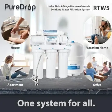 PureDrop RTW5 RO Water Filter System - 5 Stage Filtration
