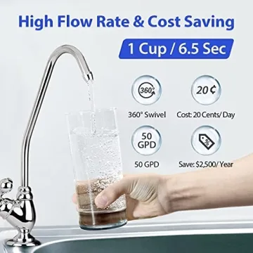 PureDrop RTW5 RO Water Filter System - 5 Stage Filtration