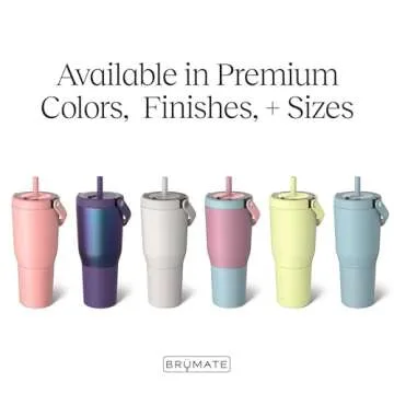BrüMate Resa 35oz 100% Leakproof Travel Tumbler with Handle & Straw | Flexible Soft Sip Straw | Silicone Sleeve for Ultimate Durability | Stainless Steel | Cup Holder & Travel Friendly | (Blue Agave)