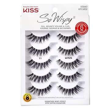 Kiss So Wispy 11 5 Pairs Pack of 3 Natural Lashes