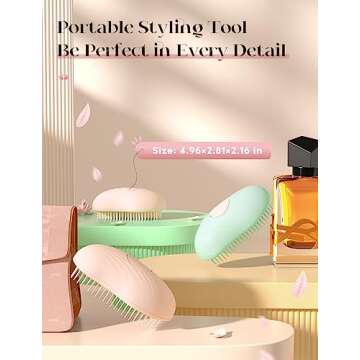 Hair Brushes for Women, One-Key Self-Cleaning Hair Brush Easy-to-Clean with One-Button Operation Round Head Massage Retractable Bristle Hairbrush for Effortless Hair Removal and Cleaning（Pink)