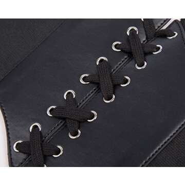 GRACE KARIN Womens Corset Belt Vintage Lace-up Cinch Elastic Waist Belt