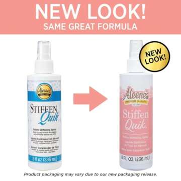 Aleene's 15581 Stiffen-Quick Fabric Stiffening Spray 8oz,Original Version, Packaging may vary