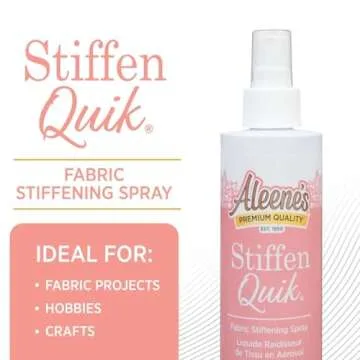 Aleene's 15581 Stiffen-Quick Fabric Stiffening Spray 8oz,Original Version, Packaging may vary