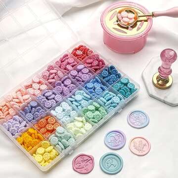 700pcs Wax Seal Beads Sunflower Colors for Crafts