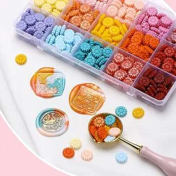 700pcs Wax Seal Beads Sunflower Colors for Crafts
