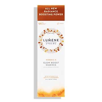 Lumene [Valo] Nordic-C Glow Boost Essence - Hydrating and Brightening Serum with Vitamin C, Hyaluron...