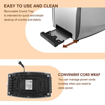 Stylish JEWJIO Retro Toaster for Perfect Toast Every Time