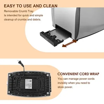 Stylish JEWJIO Retro Toaster for Perfect Toast Every Time