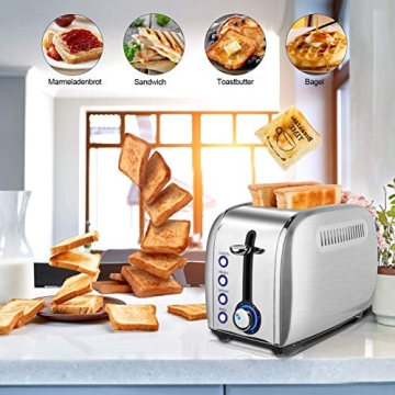 Stylish JEWJIO Retro Toaster for Perfect Toast Every Time