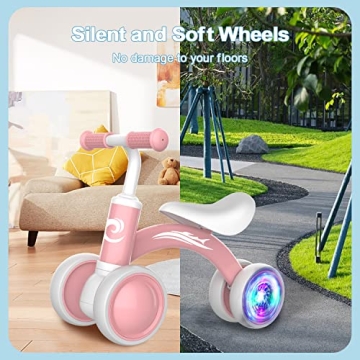 Colorful Lighting Baby Balance Bike Toys for Girls