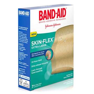 Extra Large Skin-Flex Adhesive Bandages for Wound Care