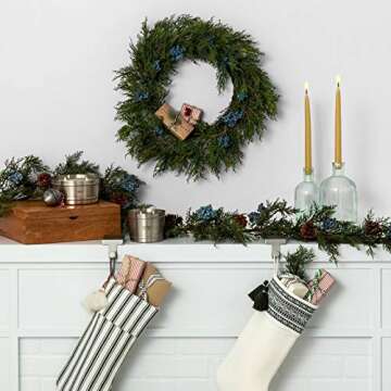Hearth & Hand with Magnolia 18" Faux Juniper Wreath with Berries