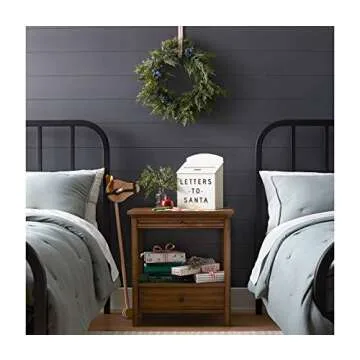 Stunning 18" Magnolia Faux Juniper Wreath with Berries