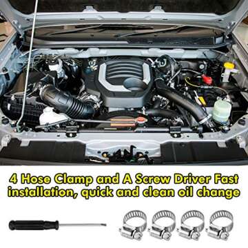 Oil Change Pump Extractor 12v 60W Oil Extractor Pump Diesel Fluid Transfer Scavenge Suction Pump Oil Quick Changer for Car, Boat, Marine, Motorbike, Truck, RV, ATV(Yellow)