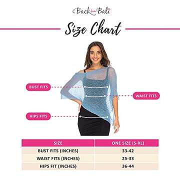 Back From Bali Womens Sheer Poncho Shrug Bolero, Lightweight Summer Shrug Pullover Sweater Mocca