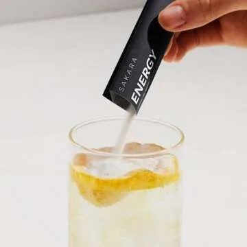 SAKARA Energy Effervescents, 15 Packets - Refined Sugar Free Electrolytes Powder Packets with Vitamin B12 & L Theanine, Flavored Water Packets, Hydration Powder, Energy Drink Electrolyte Powder