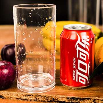 Durable AOYITE Plastic Tumblers - Set of 6, 20 oz