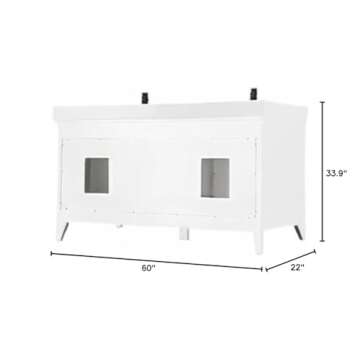 Elegant White Bathroom Vanity with Soft-Close Features