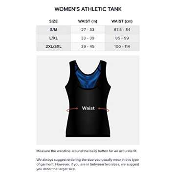 Sweat Shaper Women's Premium Workout Tank Top Slimming Polymer Sauna Vest (XX-Large-3X-Large, Black)